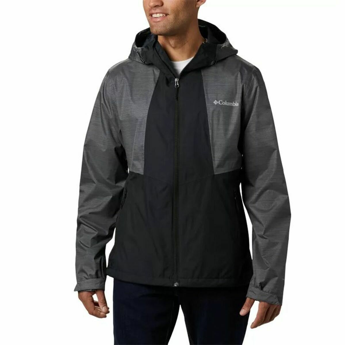 Men's Columbia Inner Limits II black sports jacket for outdoor adventures and camping, maximizing performance and comfort.