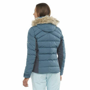 Ski Jacket Salomon Stormcozy Lady Light Blue-5