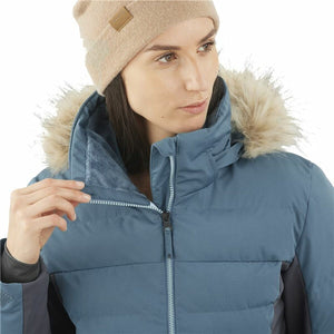 Ski Jacket Salomon Stormcozy Lady Light Blue-4