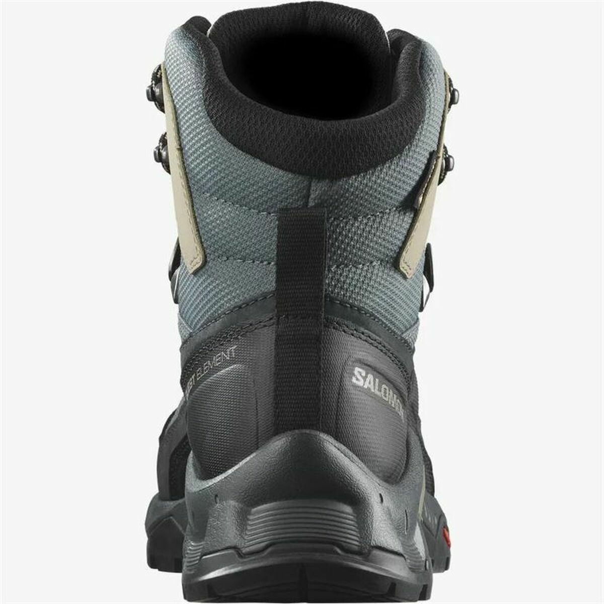 Salomon Quest Element Gore-Tex Lady Grey hiking boots for outdoor adventures and camping, perfect for adults.