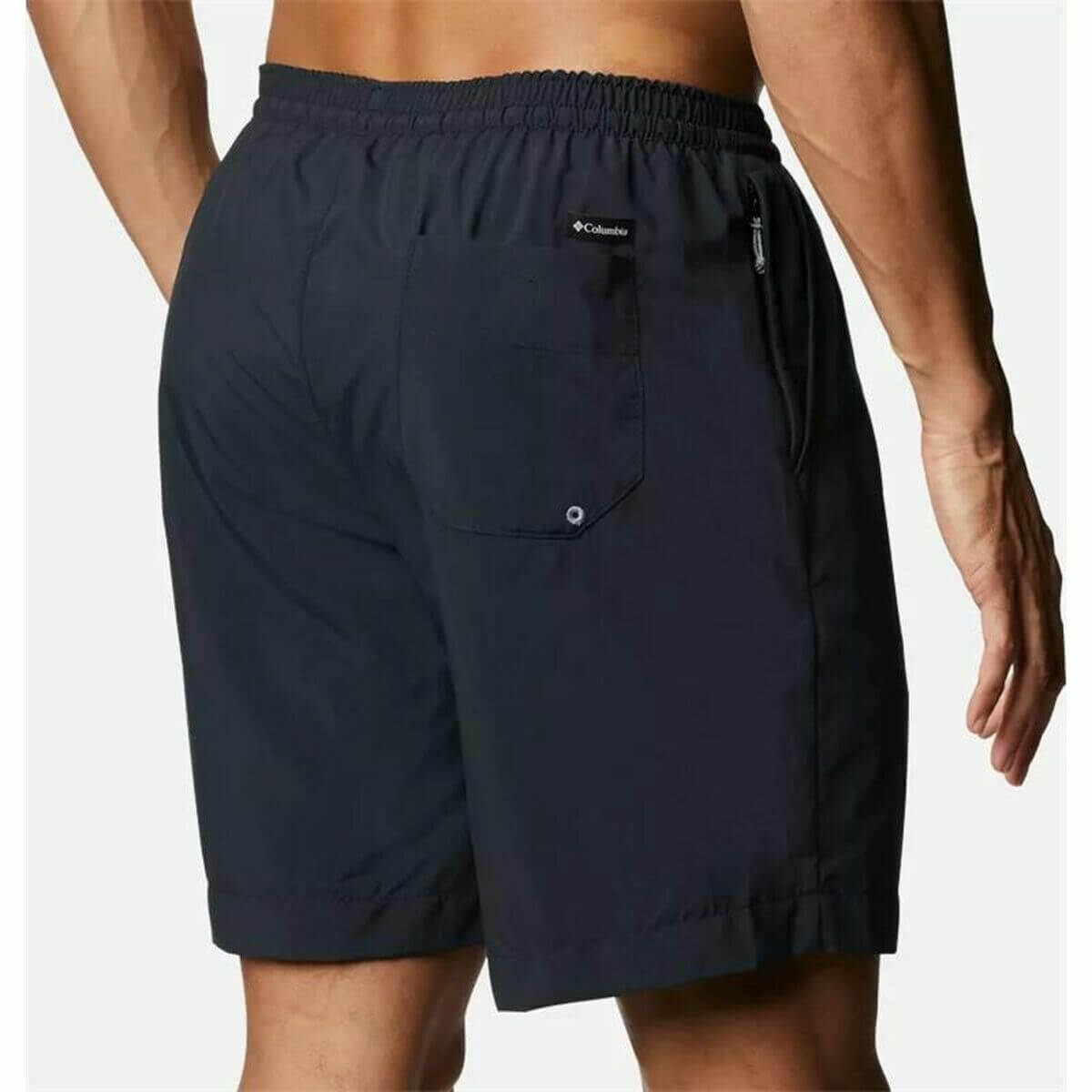 Men's Columbia Summerdry Black bathing shorts ideal for outdoor adventures and swimming, available at revlando.com.