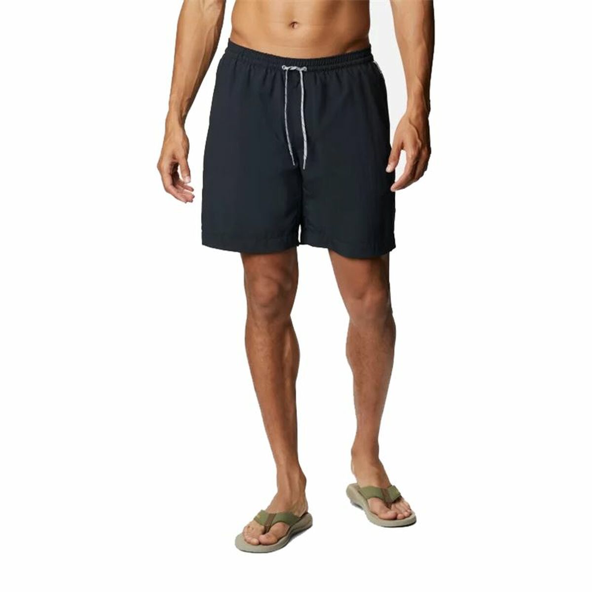 Men's Columbia Summerdry Black Bathing Costume, ideal for outdoor adventures and camping, available at revlando.com.