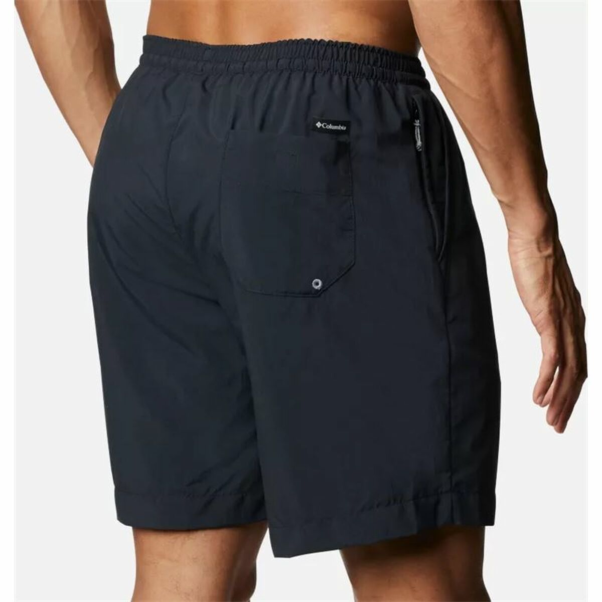 Men's Columbia Summerdry Black Bathing Costume, ideal for outdoor adventures and camping, available at revlando.com.