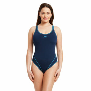 Women’s Bathing Costume Zoggs Wire Masterback Navy Blue-0