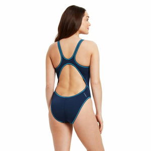 Women’s Bathing Costume Zoggs Wire Masterback Navy Blue-4