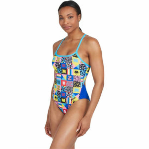 Women’s Bathing Costume Zoggs Sky Back E+ Blue-2