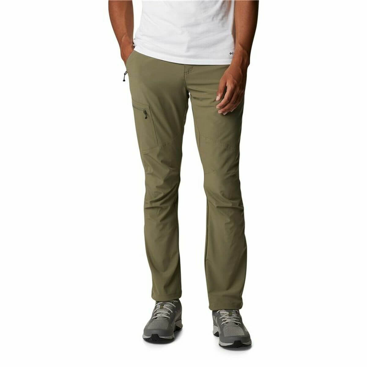 Men's Long Sports Trousers Columbia Triple Canyon™ in Olive, ideal for outdoor adventures and camping. Available at revlando.com.
