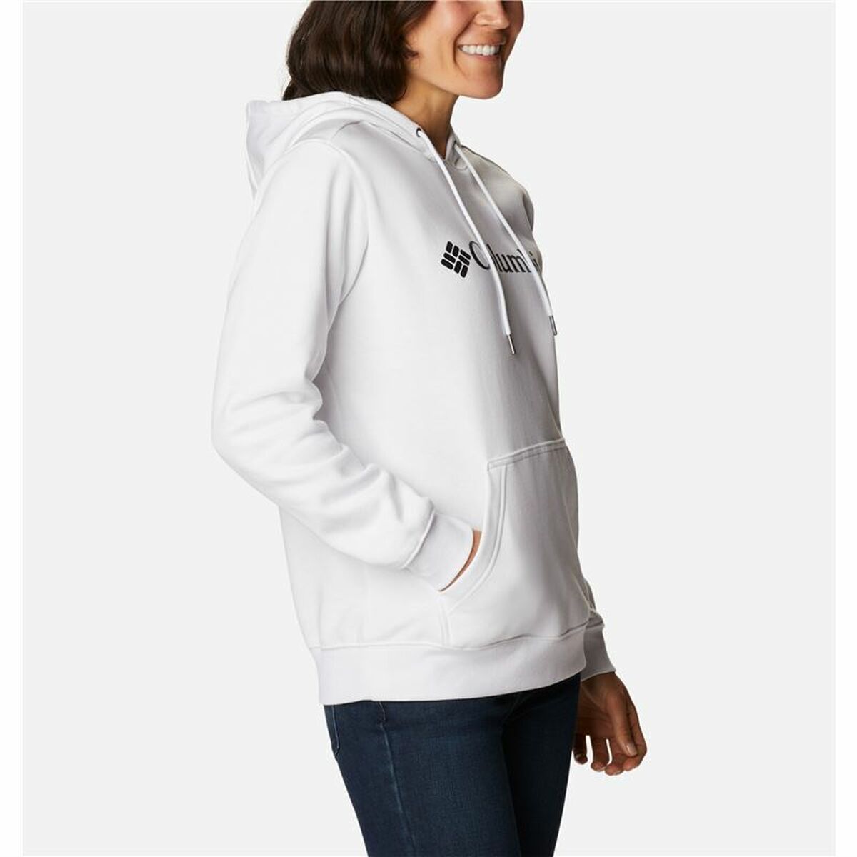 Women’s Hoodie Columbia Logo White-5