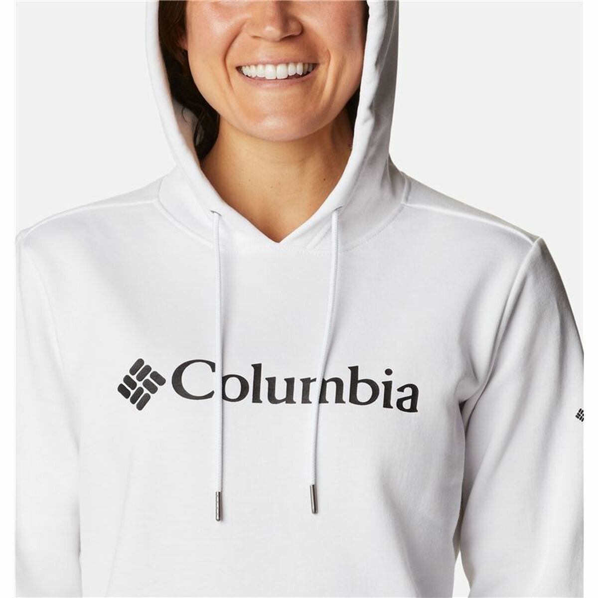 Women’s Hoodie Columbia Logo White-4