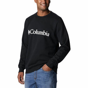 Men’s Sweatshirt without Hood Columbia Logo Fleece Crew Black-5