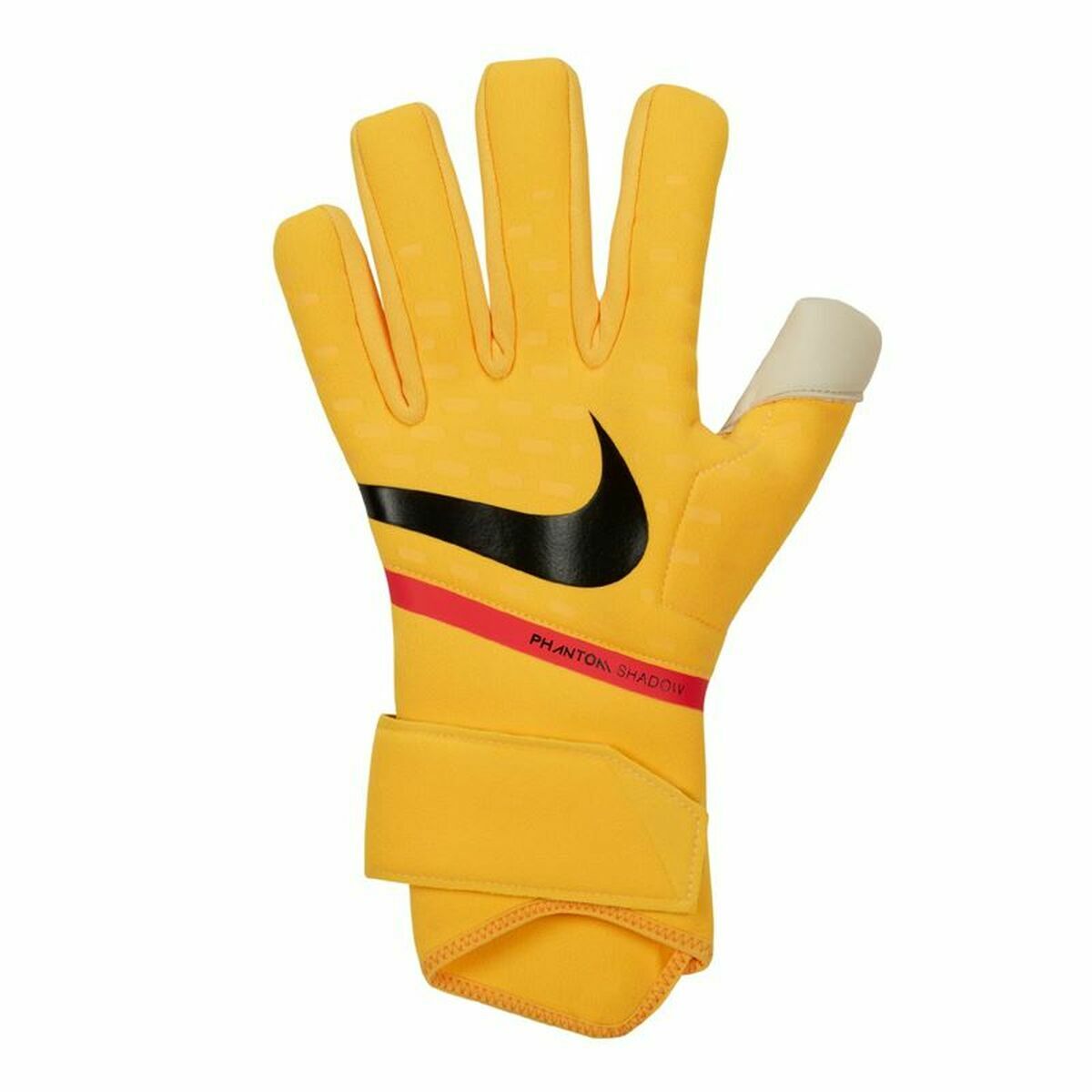 Nike Phantom Shadow Yellow goalkeeper gloves for outdoor football sports, ideal for adventure lovers at revlando.com.