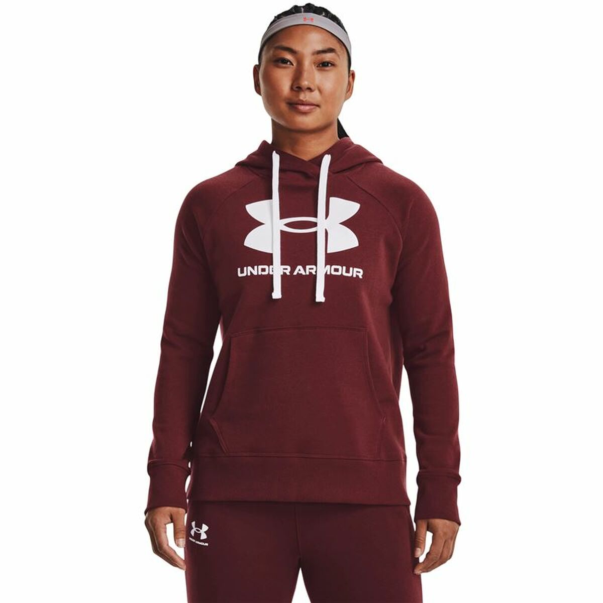 Women’s Hoodie Under Armour Rival Fleece Maroon-7