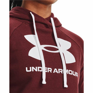 Women’s Hoodie Under Armour Rival Fleece Maroon-4