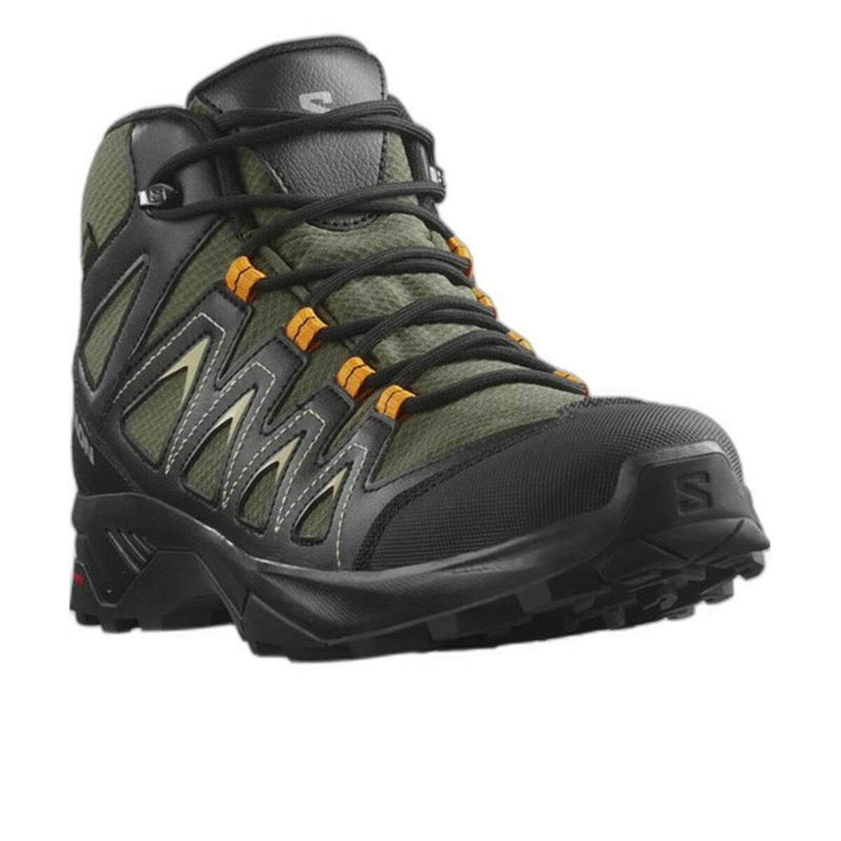 Hiking Boots Salomon X Braze Mid Gore-Tex Men Green-2