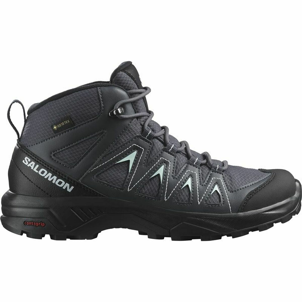 Hiking Boots Salomon X Braze Mid Gore-Tex for ladies, black, perfect for outdoor adventures and camping. Available at revlando.com.