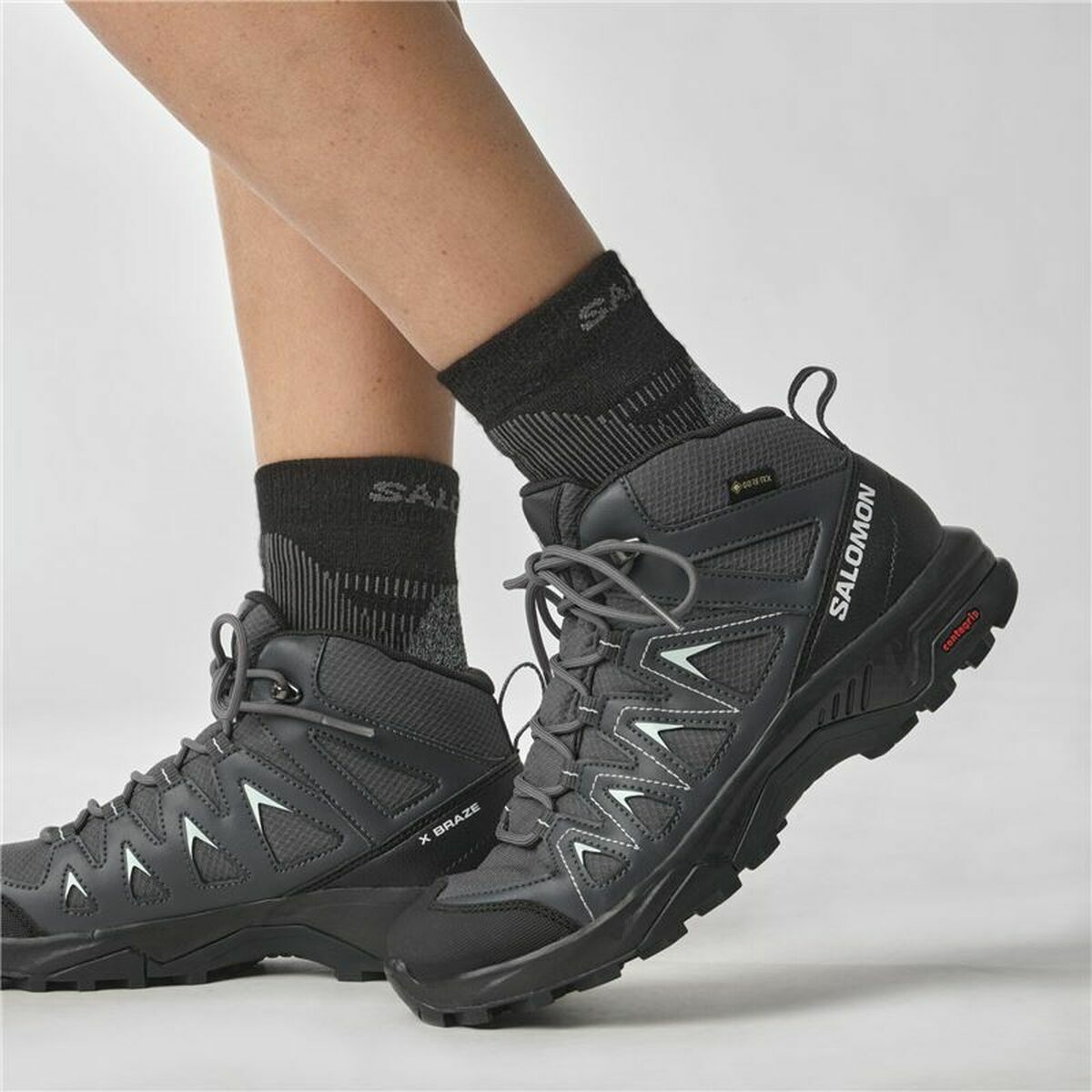 Hiking Boots Salomon X Braze Mid Gore-Tex Lady Black-2