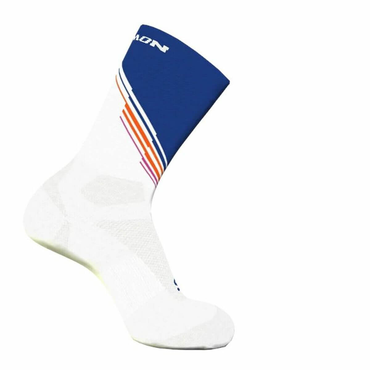 Salomon Galaxy Pulse White sports socks designed for outdoor adventures and camping, unisex, ideal for adults.