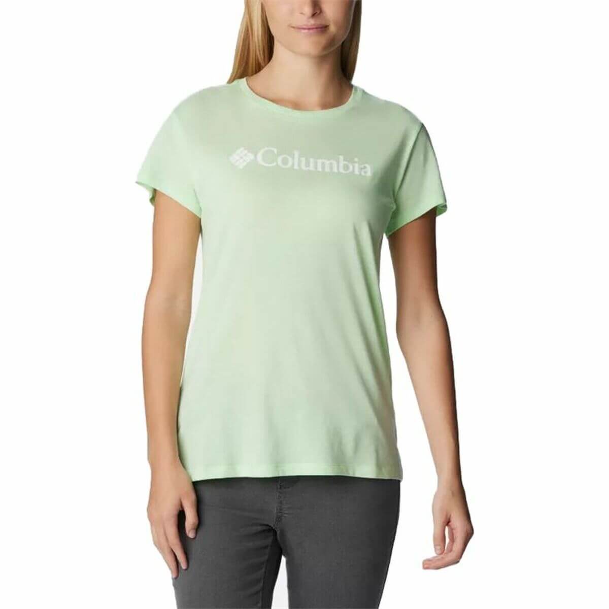 Short-sleeve Columbia Trek™ T-shirt for ladies, perfect for outdoor and camping adventures, available at revlando.com.