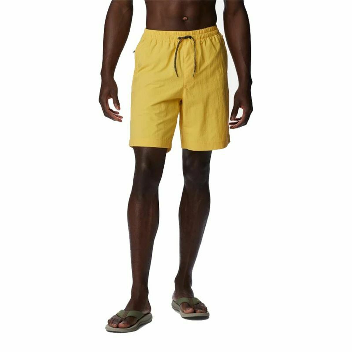 Men's Columbia Summerdry™ bathing costume in yellow, ideal for outdoor adventures and summer camping. Perfect for active lifestyles.