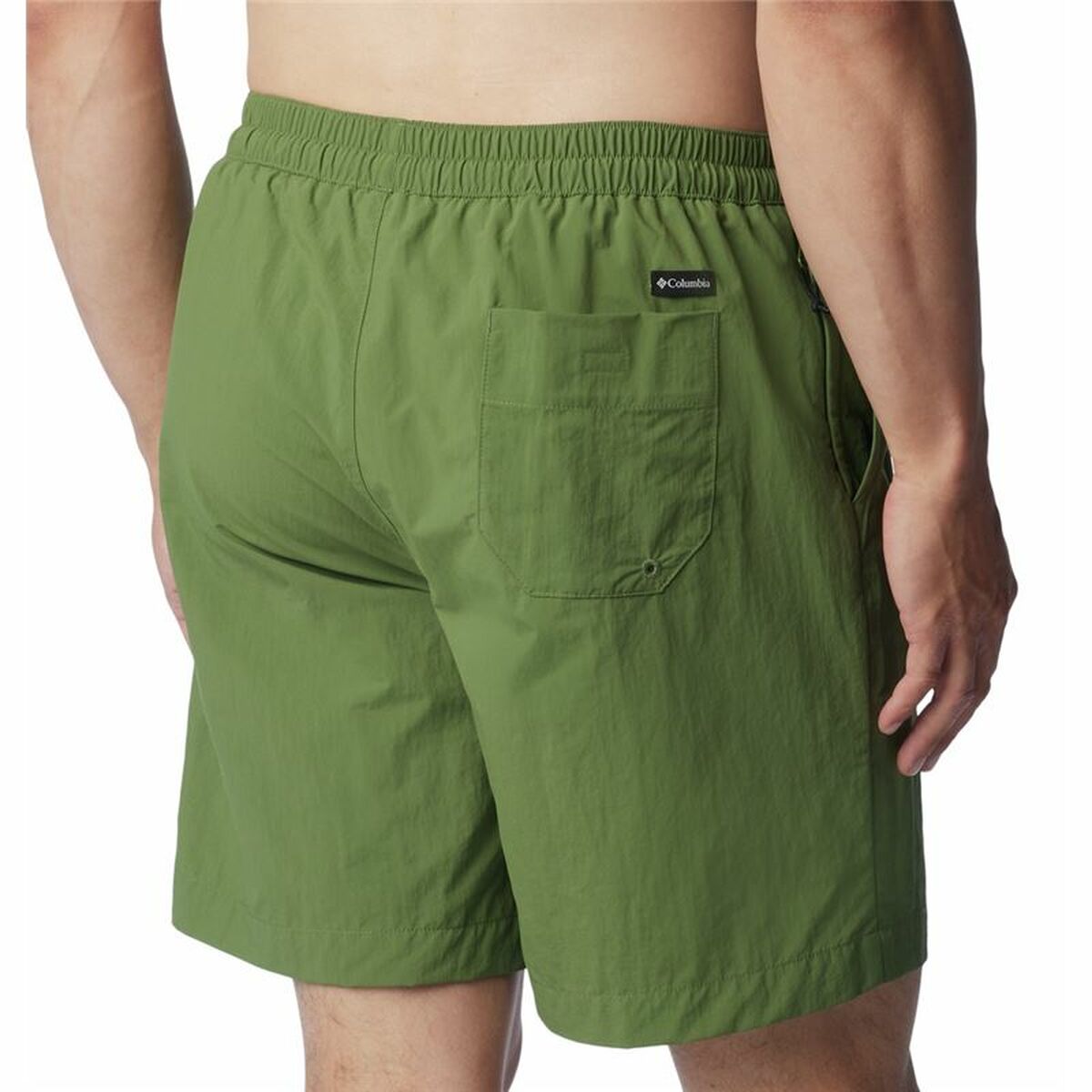 Men's Columbia Summerdry™ bathing costume in olive green, ideal for outdoor adventures and camping, available at revlando.com.