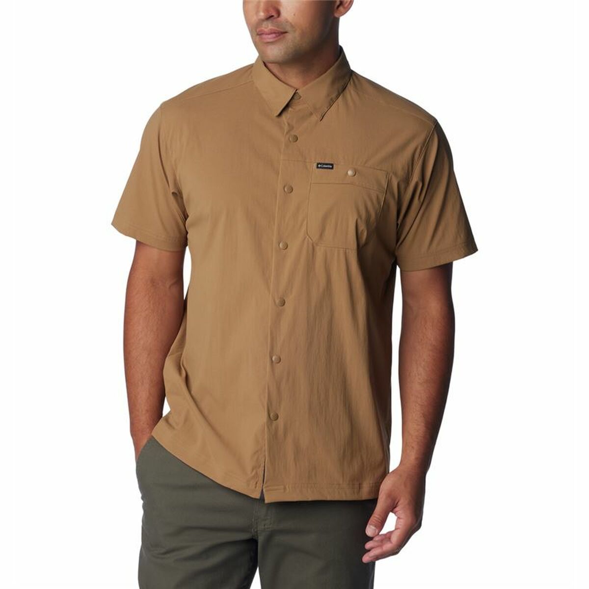 Men's brown Columbia Landroamer™ Ripstop shirt for outdoor adventures and camping from revlando.com