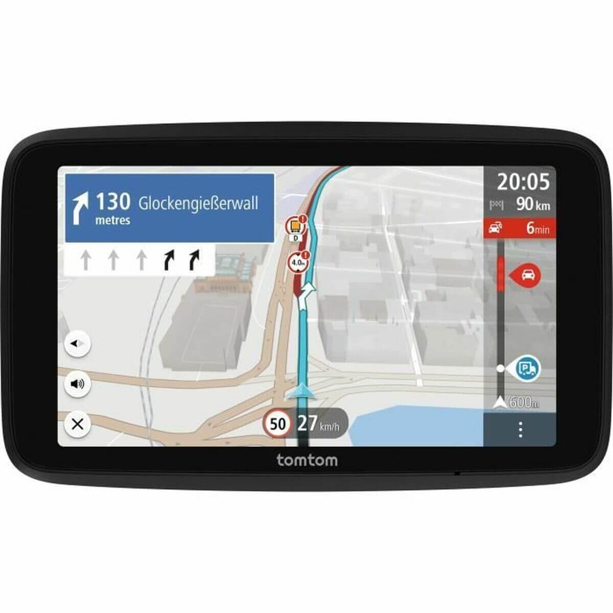 GPS navigator TOM TOM 1YF5.002.10 displaying a detailed map for outdoor adventures and camping. Visit revlando.com.
