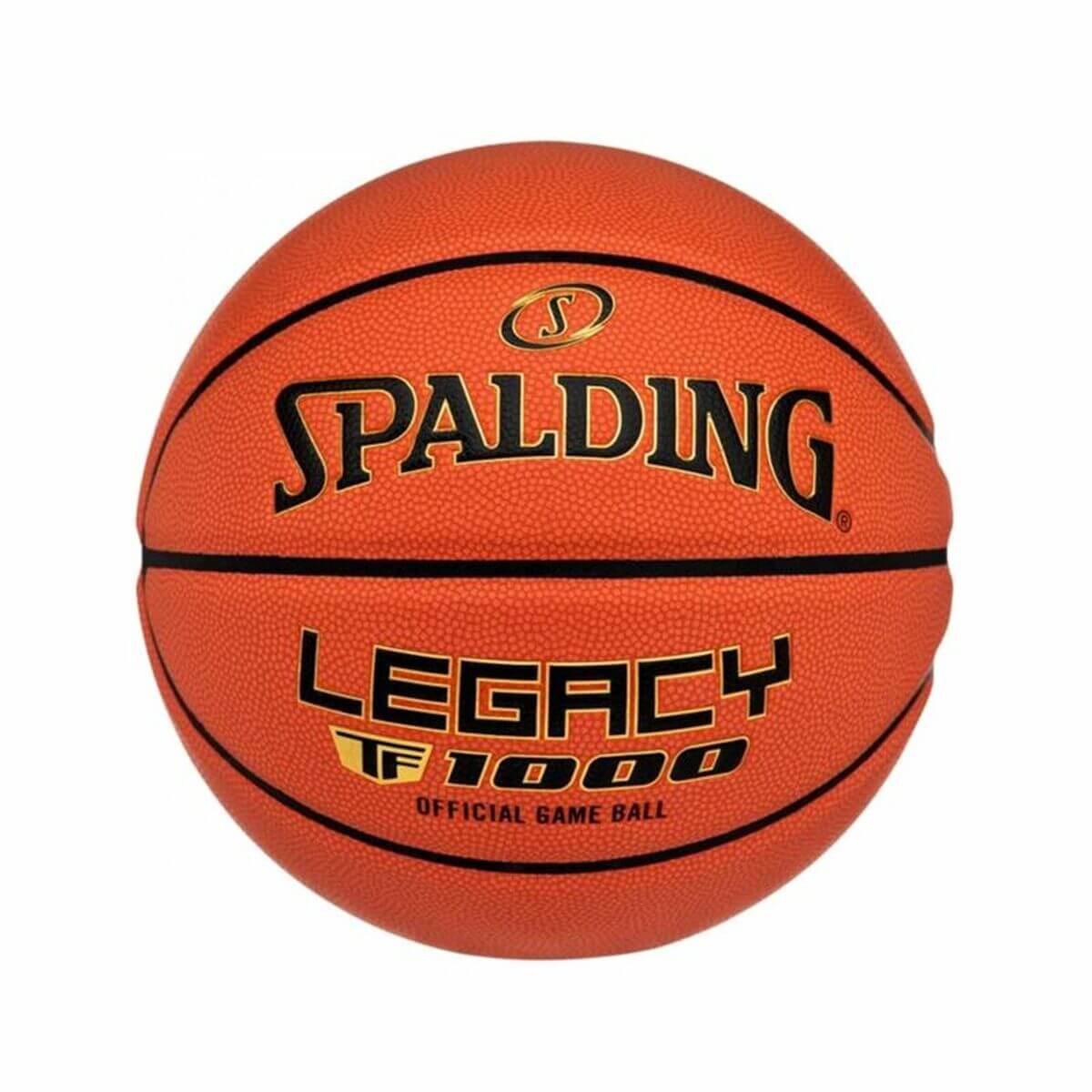 Spalding TF-1000 Legacy Basketball Ball in vibrant orange for outdoor sports and camping adventures
