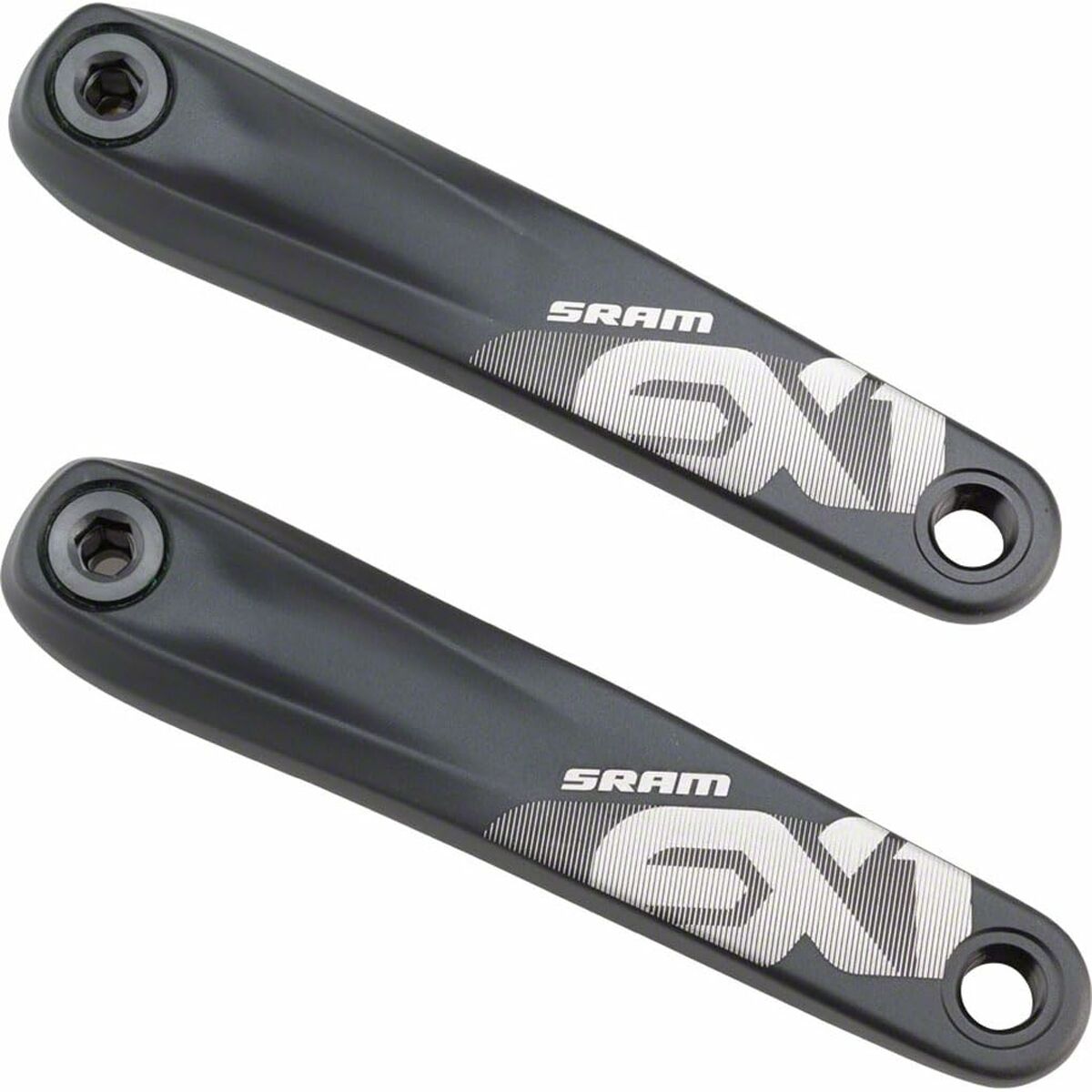 SRAM GX1 crank arms in black, designed for cycling enthusiasts and outdoor adventure gear.