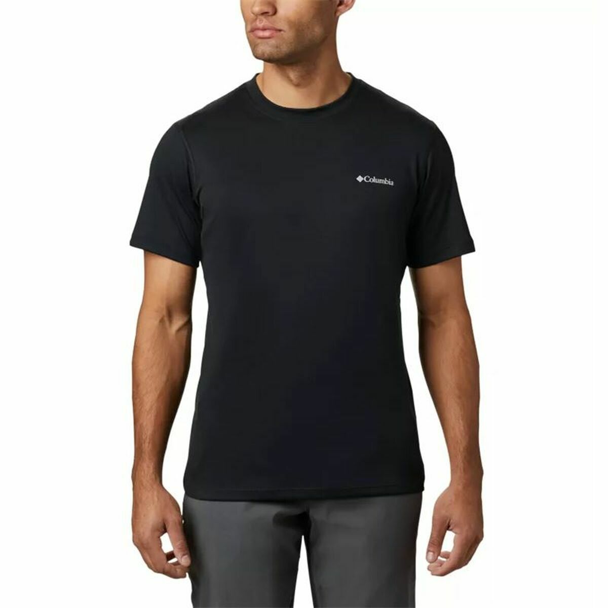 Men's black Columbia Zero Rules™ Mountain T-shirt for outdoor adventures and camping at revlando.com.