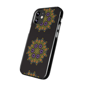 Funda para teléfono con diseño de mandala dorado