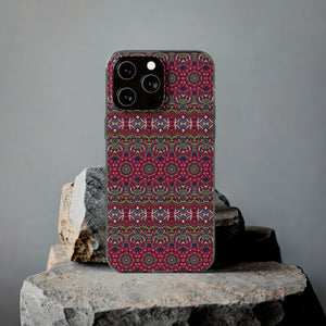 Funda para teléfono con mandala rojo