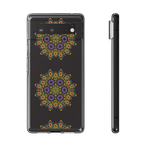 Funda para teléfono con diseño de mandala dorado