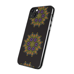 Funda para teléfono con diseño de mandala dorado