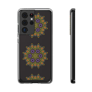 Funda para teléfono con diseño de mandala dorado