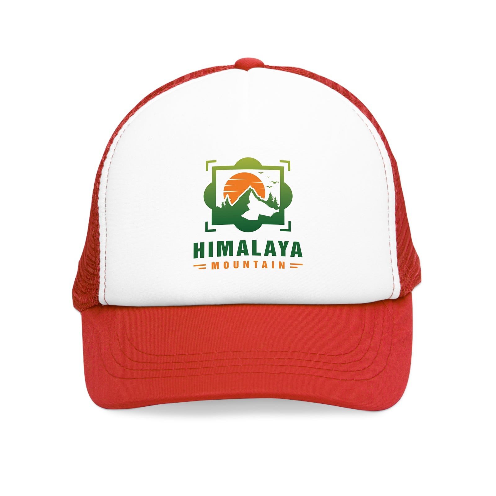 Mesh cap with Himalaya Mountain logo, perfect for outdoor adventures and camping. Available at revlando.com.
