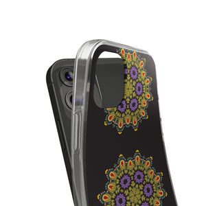 Funda para teléfono con diseño de mandala dorado