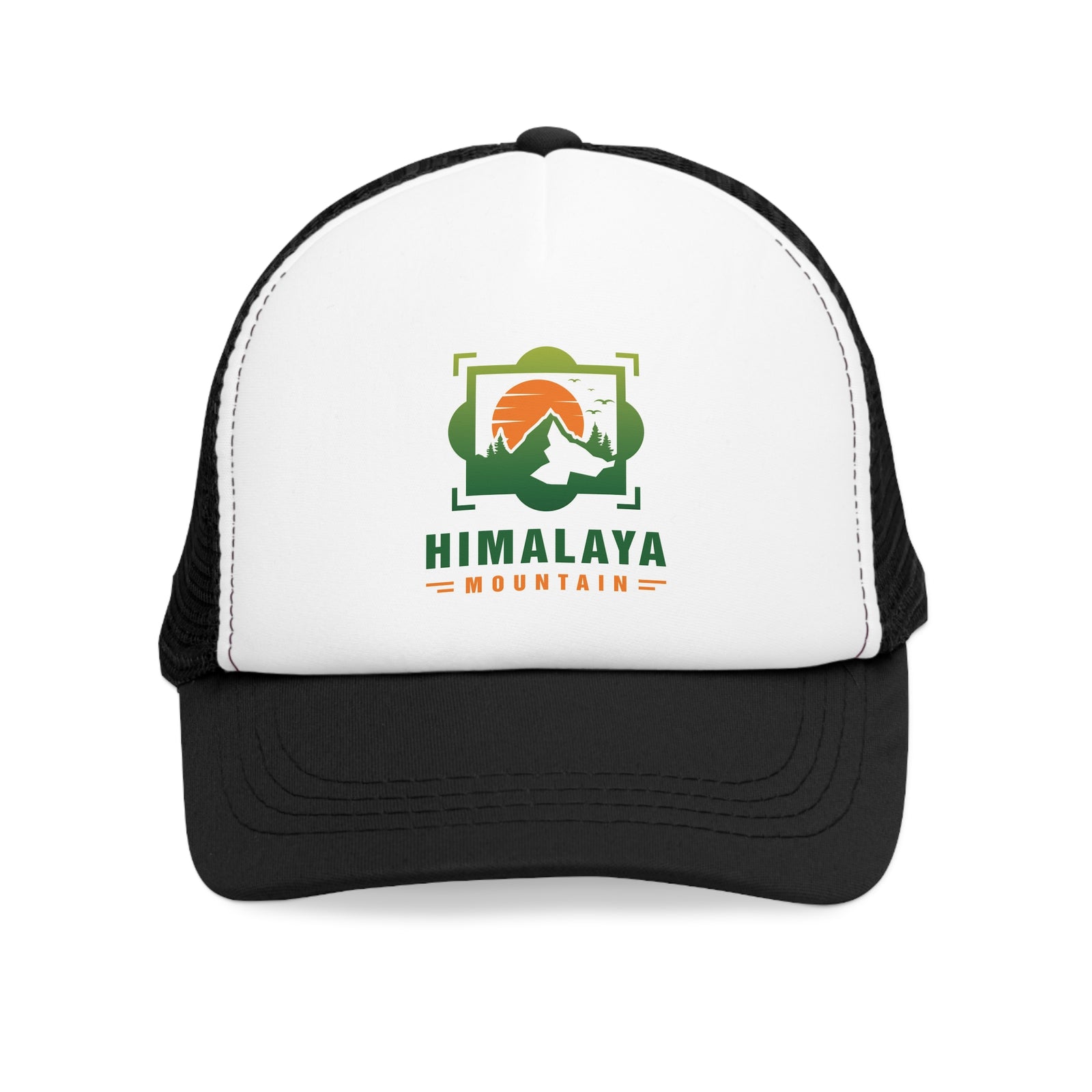Mesh cap with Himalaya Mountain logo, perfect for outdoor adventures and camping at revlando.com.