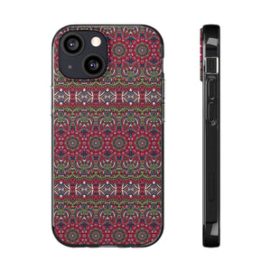 Funda para teléfono con mandala rojo