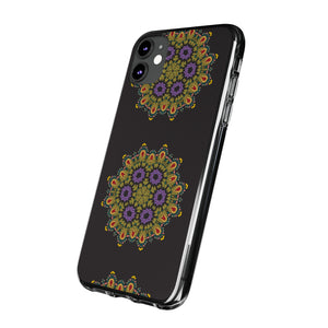 Funda para teléfono con diseño de mandala dorado