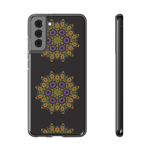 Funda para teléfono con diseño de mandala dorado