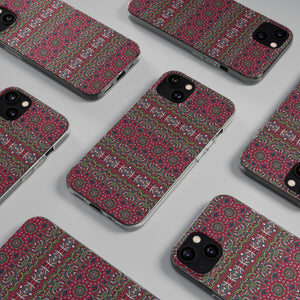 Funda para teléfono con mandala rojo