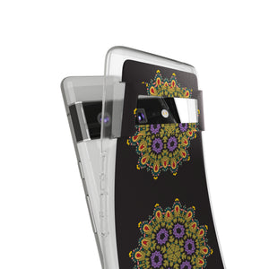 Funda para teléfono con diseño de mandala dorado