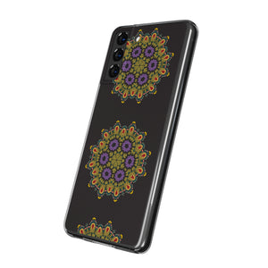 Funda para teléfono con diseño de mandala dorado