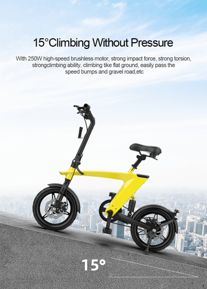 The Max Foldable E-Bike Carbon Black - Range 35km, Top Speed 25km/h