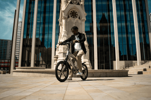 The Official Racing White E-Bike with Built-in Speakers & Bluetooth | Range up to 60km