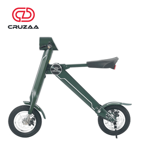 Limited Edition Cruzaa Electric Scooter in Magno Green showcasing foldable design for outdoor adventures and travel.