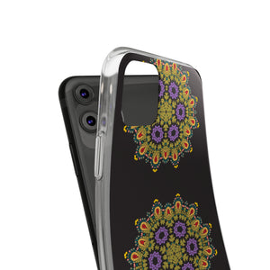 Funda para teléfono con diseño de mandala dorado