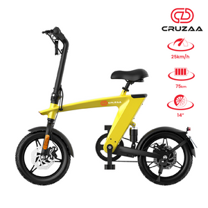 The Max Foldable E-Bike Solarbeam Yellow - Range 35km, Top Speed 25km/h - Revlando - Revlando 