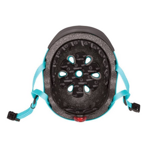 Globber Elite Lights Casco para niños - Carcasa de ABS duradera, Comodidad ajustable, Luces de seguridad LED (XS/S 48-53 cm, Azul)