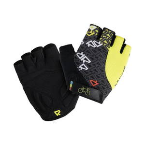 Guantes de ciclismo Radvik Runde W - ligeros, amortiguadores, transpirables - amarillo, gris, negro